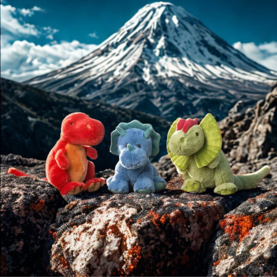 Peluches Bukowski Baby Tricy & Baby Dilo – Dinosaures 15 cm