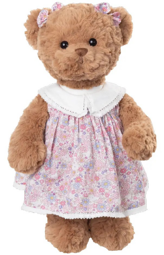 Peluche Bukowski Carole – Ours 35 cm Robe Fleurie