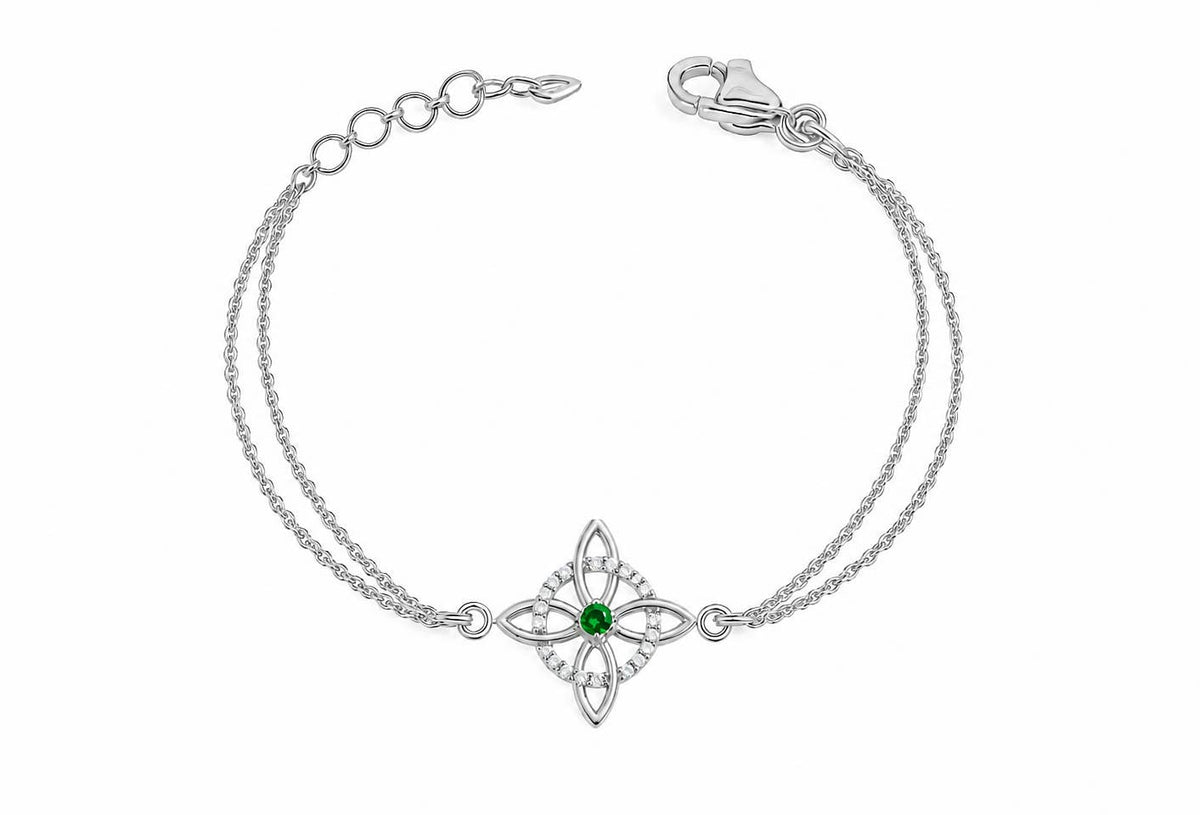 Bracelet Nœud de Sorcière en Argent 925 Rhodié – Talisman - GinkgoDeco