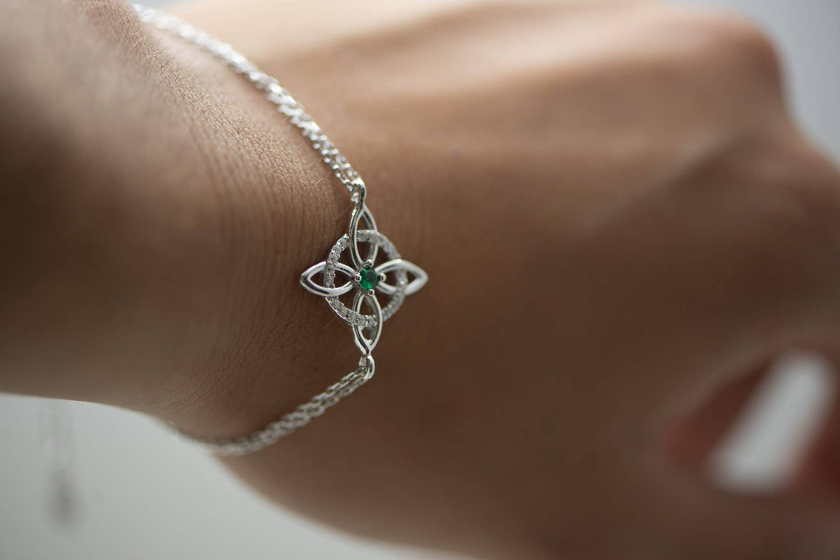 Bracelet Nœud de Sorcière en Argent 925 Rhodié – Talisman - GinkgoDeco