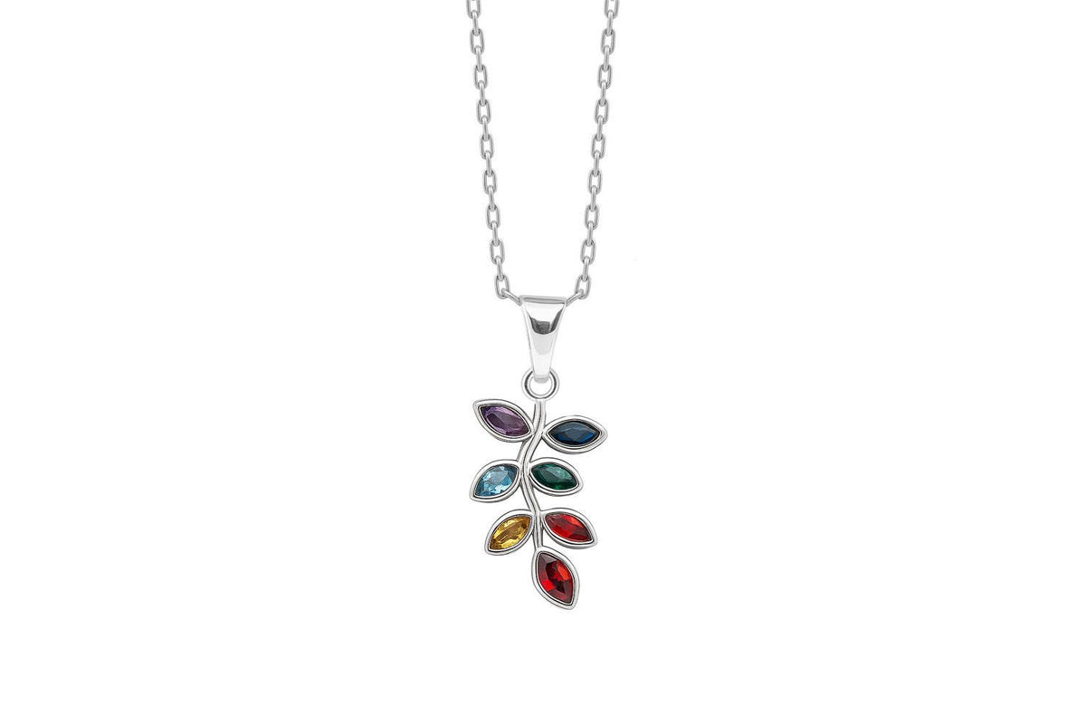 Collier 7 Chakras en Argent 925 – Rond ou Feuilles - GinkgoDeco