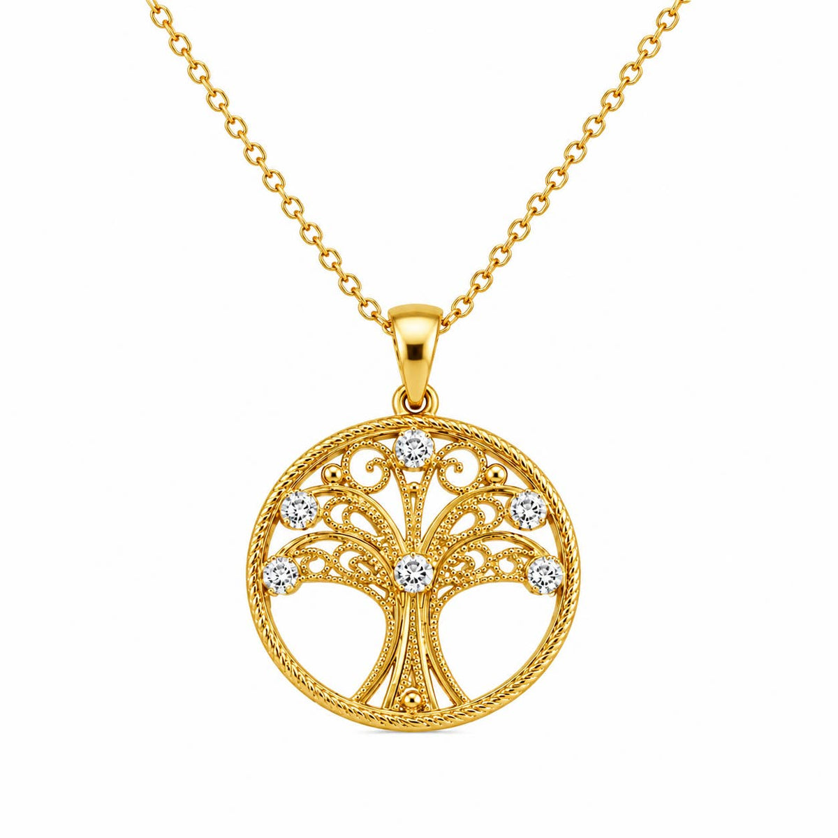Collier Arbre de Vie Filigrane – Plaqué Or 18 Carats - GinkgoDeco