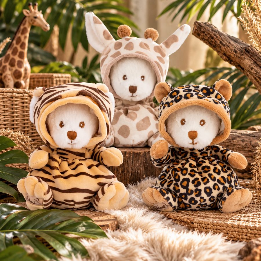 Peluche Bukowski Ziggy Wild – Ours Léopard, Girafe ou Tigre