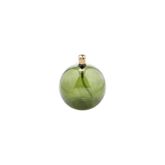 Lampe à Huile Ronde M Peri Living – Verre Vert Ø11 cm