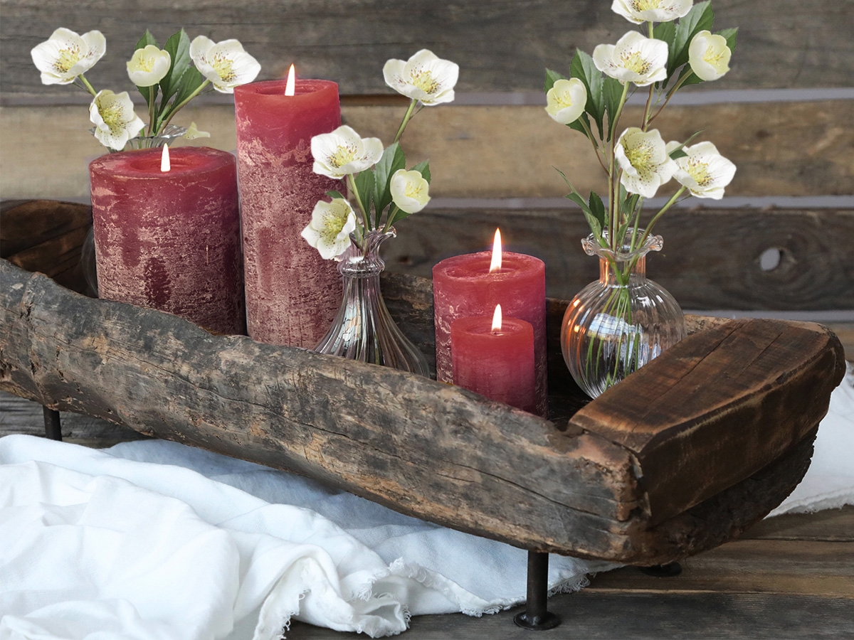 Les Bougies 3 coloris bougie pilier S