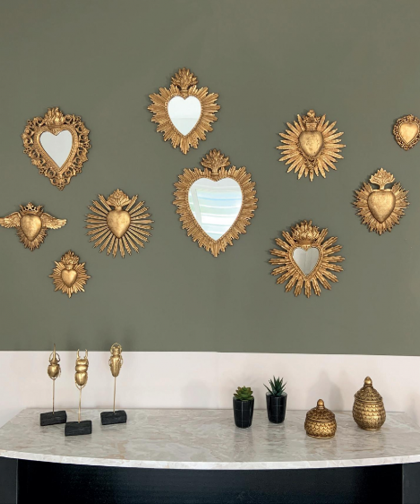 Collection d'ex-votos décoratifs cœurs dorés Ginkgo Déco Bouzonville