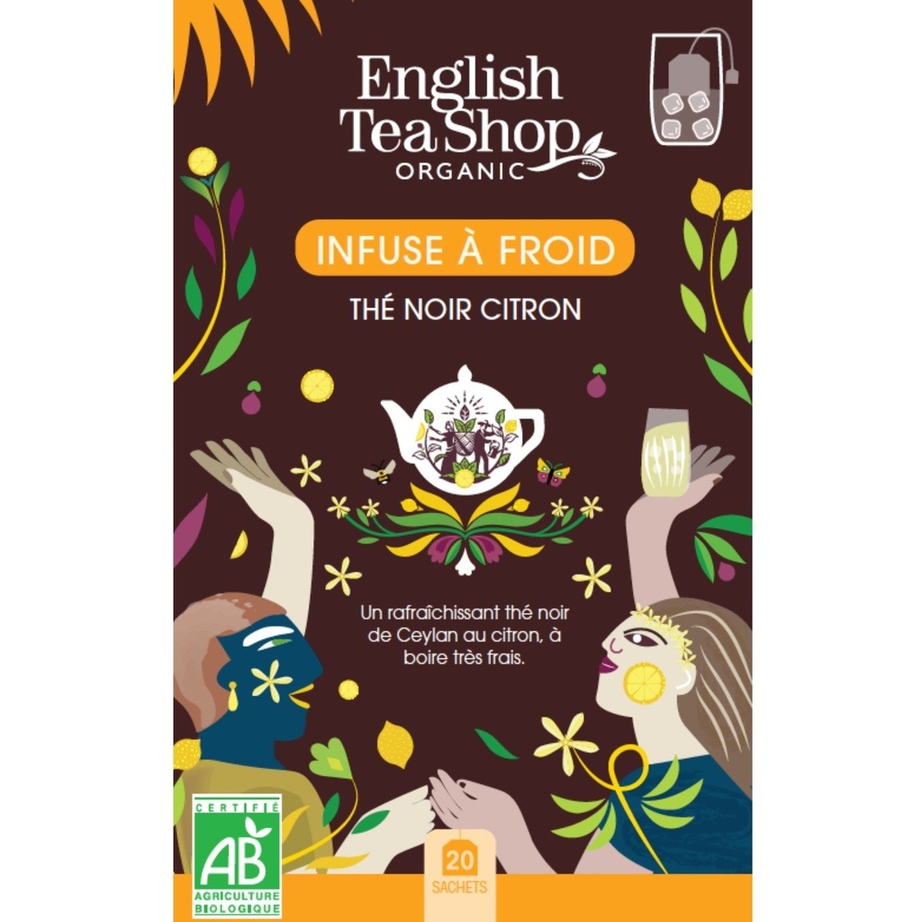 Thé glacé noir citron bio 20 sachets English Tea Shop