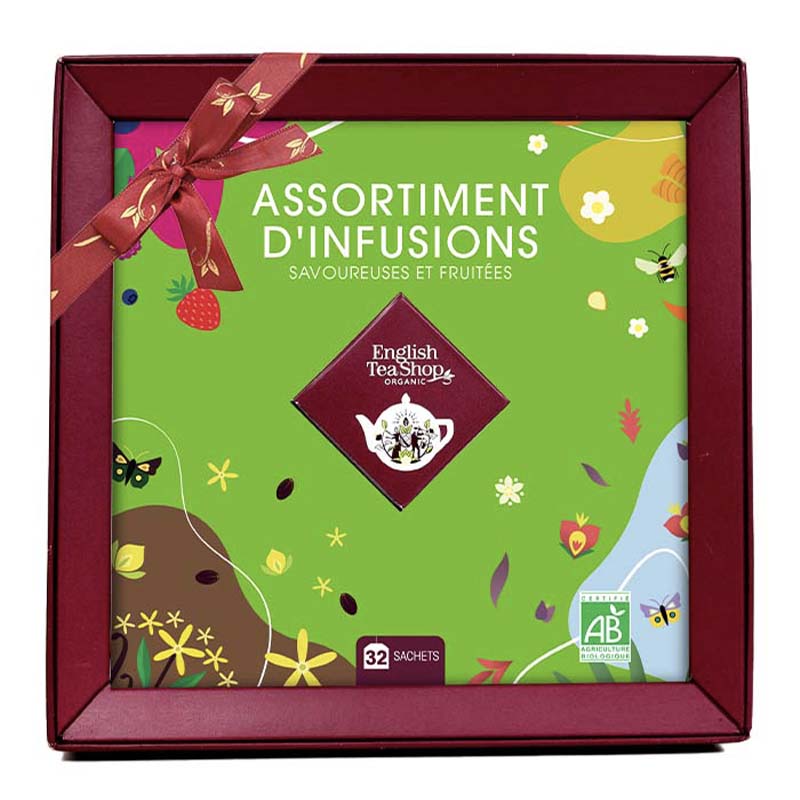 Coffret assortiment infusions bio 32 sachets English Tea Shop