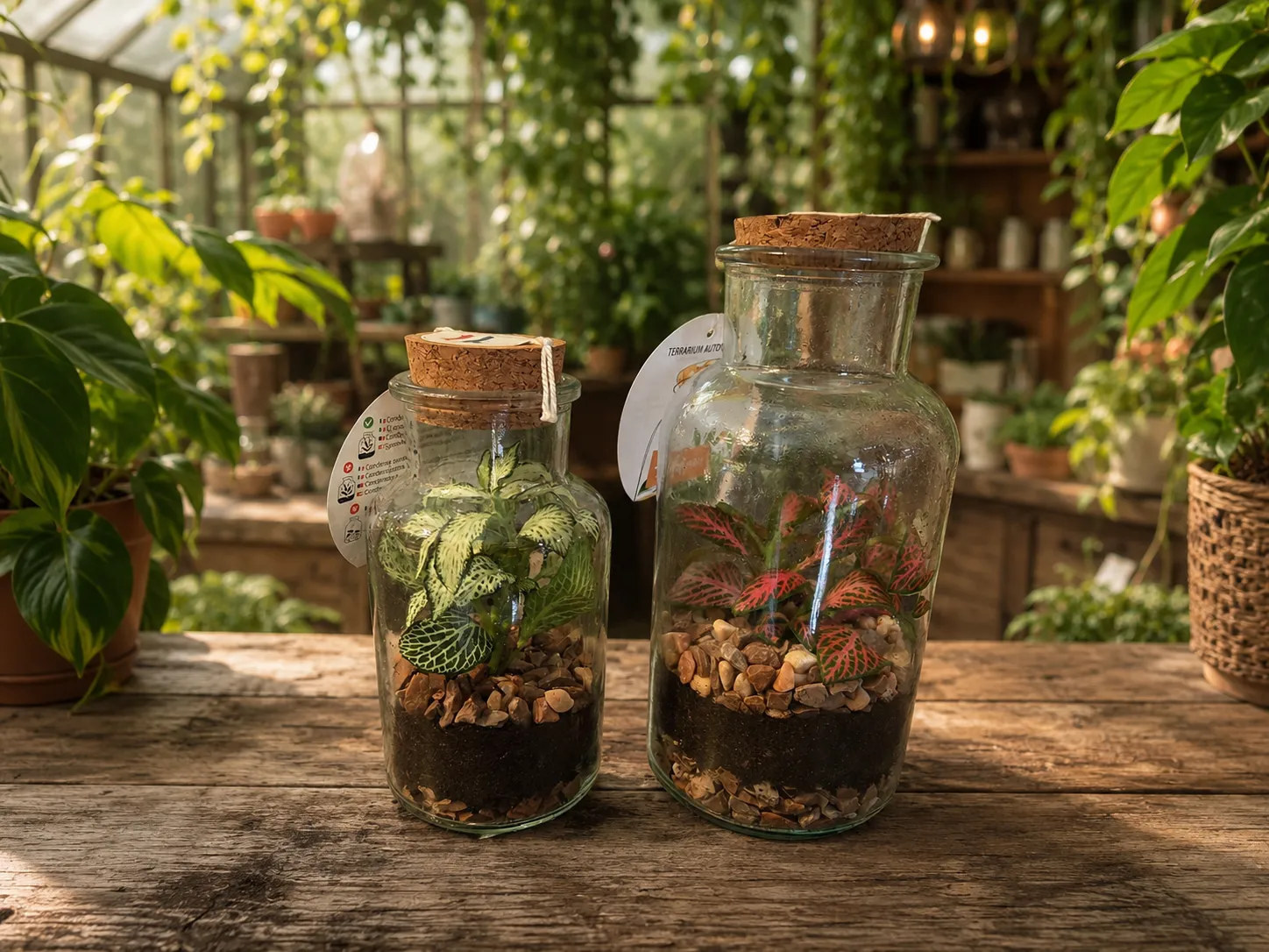 Terrariums Naturalys bocaux 2 tailles avec plantes vivantes - Ginkgo Déco Bouzonville