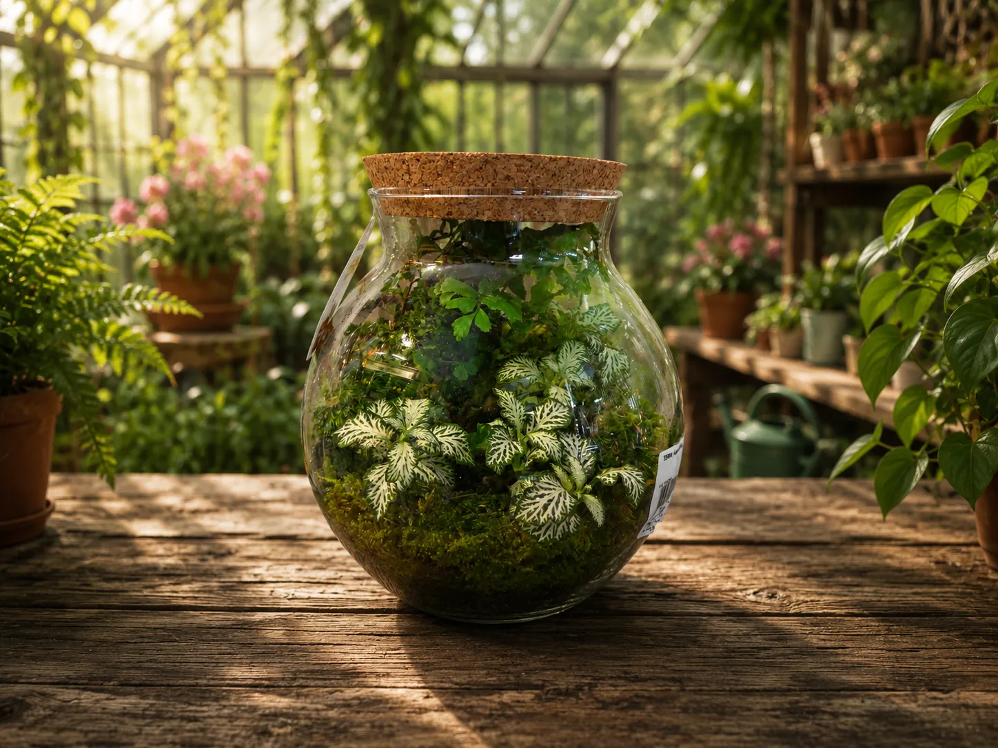 Terrarium Naturalys boule en verre avec plantes vivantes - Ginkgo Déco Bouzonville